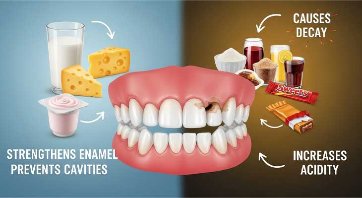 تاثیر لبنیات بر روی دندان