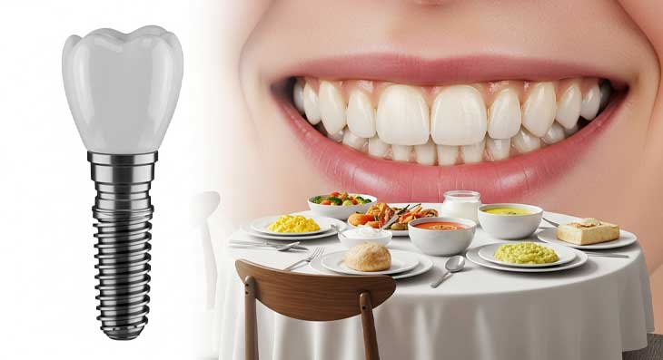 تغذیه بعد از ایمپلنت دندان