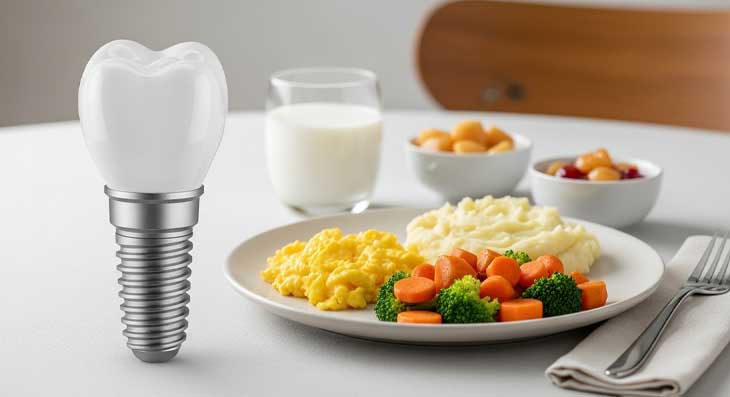 تغذیه بعد از ایمپلنت دندان