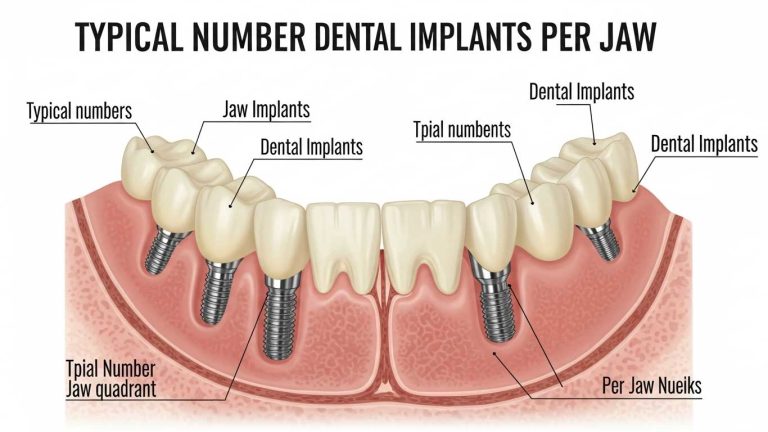 تعداد ایمپلنت برای هر فک