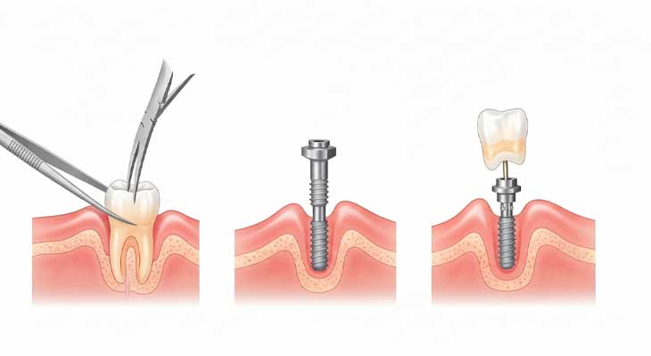 فاصله بین کشیدن دندان تا ایمپلنت