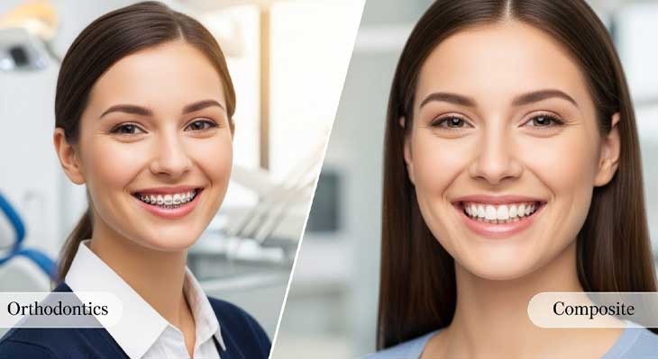 ارتودنسی یا کامپوزیت؟