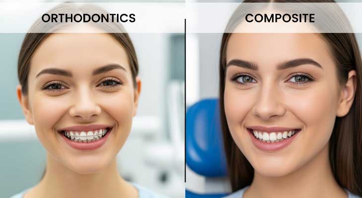 ارتودنسی یا کامپوزیت؟