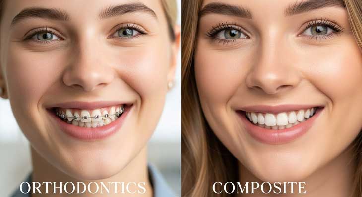 ارتودنسی یا کامپوزیت؟