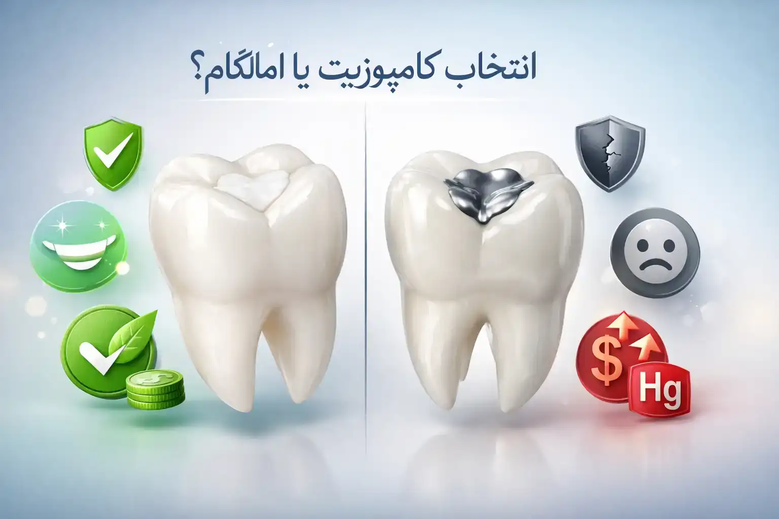 تفاوت کامپوزیت و آمالگام